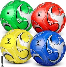 Soccer Balls Bundle: 4/5 Size with Pump - Deflated Training Pack