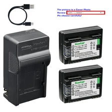 Kastar Battery AC & USB-C Charger for Canon VIXIA HF R500 R600 R700 R800 HFR500