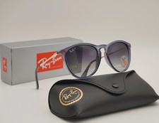 Ray-Ban Erika Polarized Sunglasses RB4171 6592/T3 Blue Frame Grey UV400