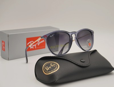 Ray-Ban Erika Polarized Sunglasses RB4171 6592/T3 Blue Frame Grey UV400