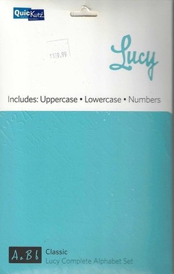 QUICKUTZ ~ CLASSIC ALPHABET SETS ~  LUCY UPPERCASE, LOWERCASE & NUMBERS  NIP