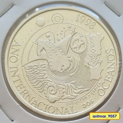 Portugal 1000 Escudos 1998 - Argent - ANNEE OCEANS - Oceanos - OCEAN - * UNC * - Photo 1/2