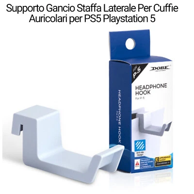 DOBE Supporto Gancio Staffa Laterale Per Cuffie Auricolari per PS5 Playstation 5