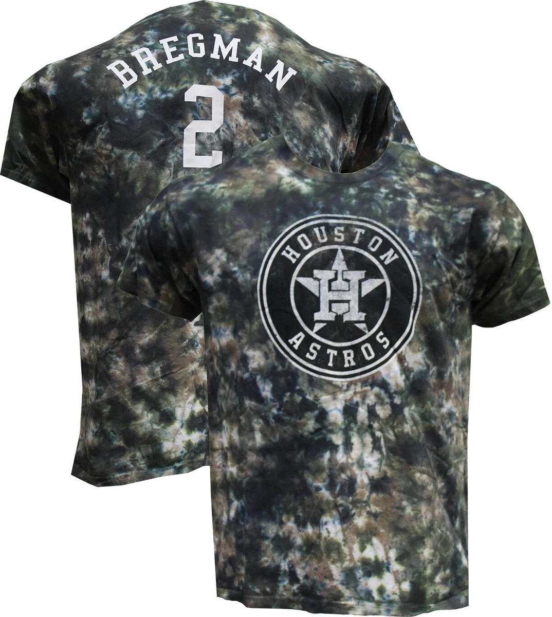 Officially Licensed Houston Astros Tie-Dye Camo Alex Bregman T-Shirt,jersey