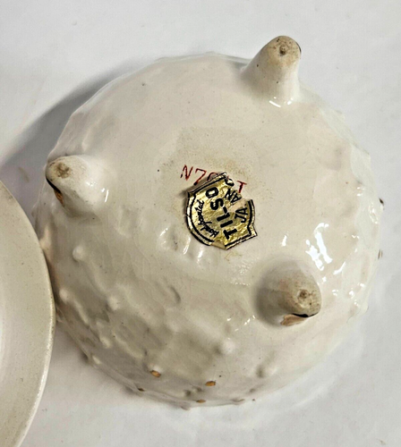 TILSO JAPAN Vintage Trinket Box w/ Lid Hand Painted Round Rose and Gold Accents - Picture 5 of 6