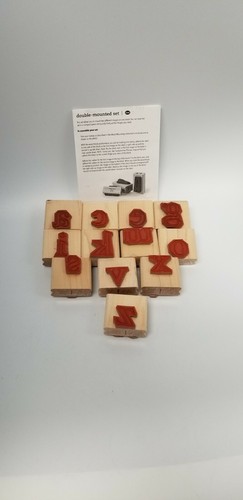 Set of 12 Wood Alphabet Letter Stamps 1 1/2" tall - Picture 5 of 12