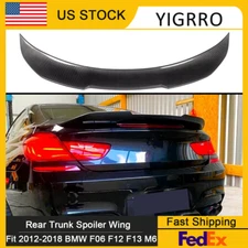 Carbon Fiber Rear Trunk Wing Spoiler PSM Style For BMW F06 640i 650i M6 2012-18