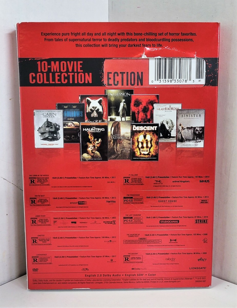 Terror Times Ten - 10 Movie Horror Collection (DVD, 2021) SEALED