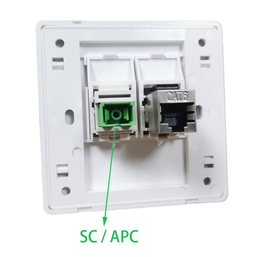 SC UPC APC Optical Fiber Connector Panel Shield CAT6 RJ45 Socket Faceplate New - 第 8/14 張圖片