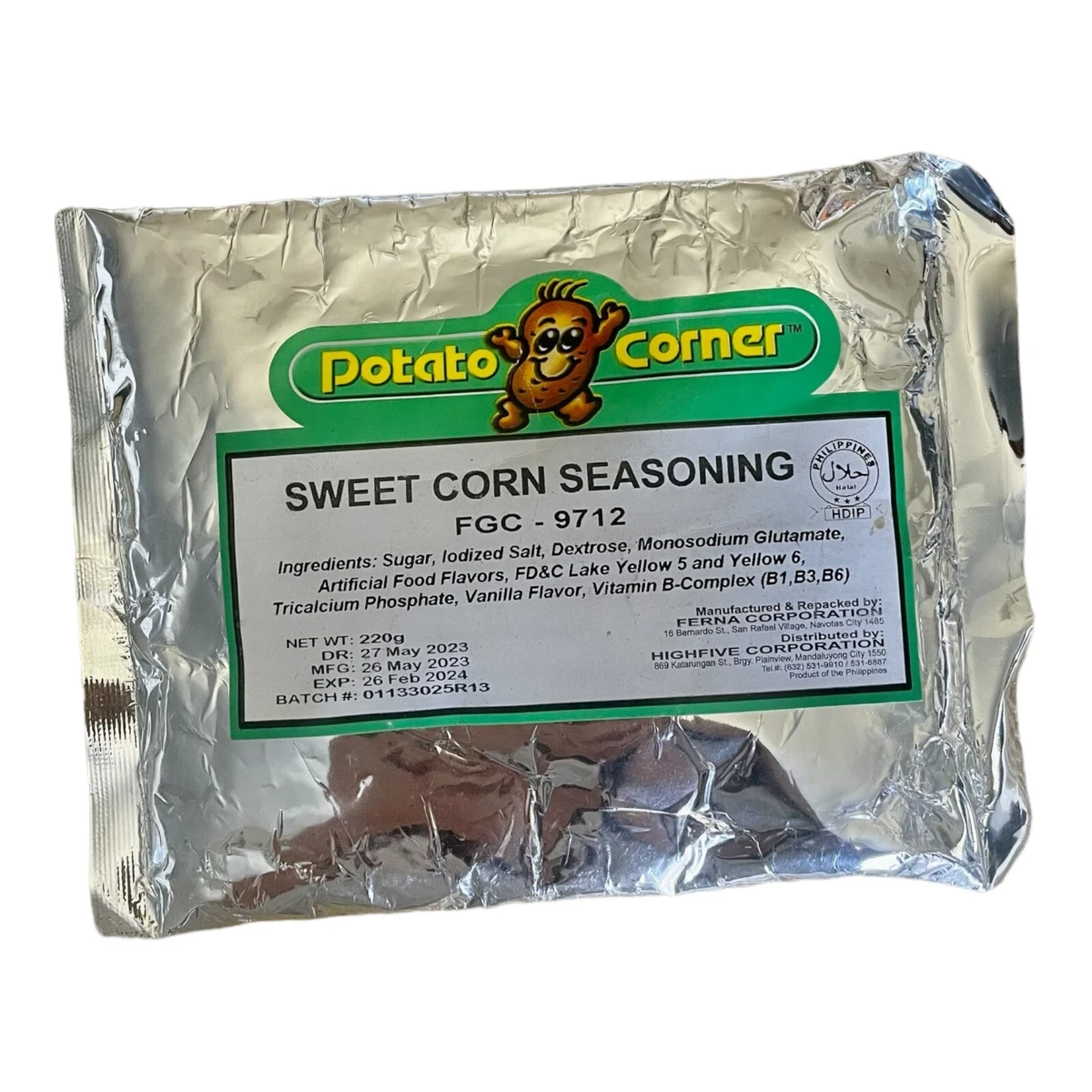Potato Corner Sweet Corn Fries Seasoning Powder 220 GRAMS