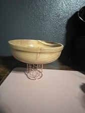 Wood bowl hand turned, Made With Acacia Wood