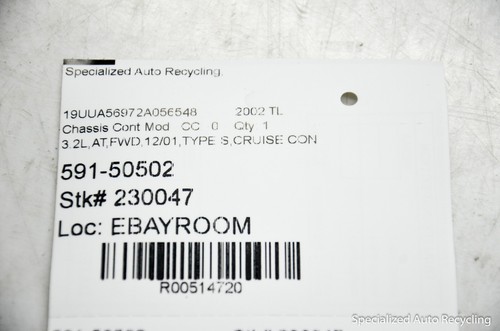 2002 ACURA TL 3.2L CRUISE CONTROL MODULE COMPUTER UNIT OEM 36700-S0K-A51 - Picture 6 of 6