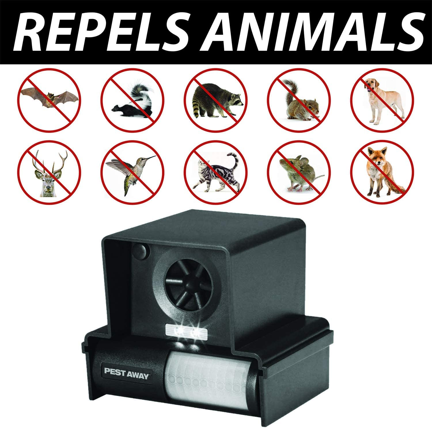 Pestaway Ultrasonic Outdoor Animal & Cat Repeller with Motion Sens eBay