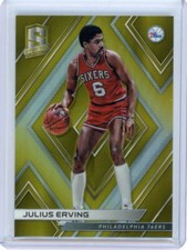 2017-18 Panini Spectra Basketball Gold Prizm #99 Julius Erving #02/10
