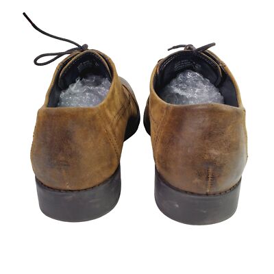 Clarks Wallace Men's Cap Toe Brown Nubuck Leather Oxford Shoes