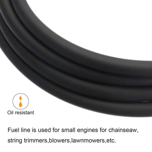 PVC Petrol Fuel Line Hose 3/16" x 5/16" 3.3ft Black for Chainsaws Lawn Mower - Picture 4 of 7