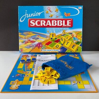 Mattel - SCRABBLE JUNIOR - 2 Spiele in einem - Brettspiel - vollständig