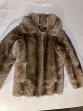 Vintage Stearns Hansa Branta Goose Down Faux Fur Ladies Petite Jacket Coat