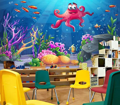 3D Octopus 312 Wallpaper Mural Paper Wall Print Indoor Murals CA Sinsin