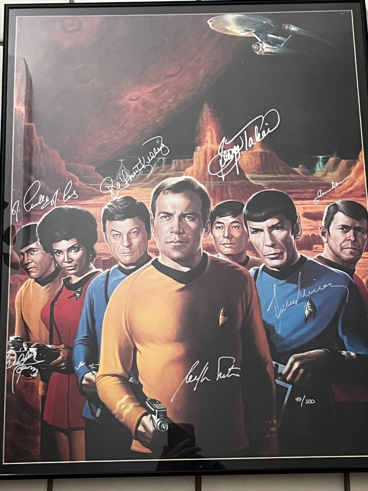 Star Trek TOS Cast Signed Limited Edition Lithograph 49 500 Original star-trek-tos-cast-signed-limited-edition-lithograph-49-500-original