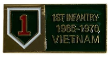 1st Infantry Division 1965-1970 Vietnam Motorcycle Hat Cap Lapel Pin M-392