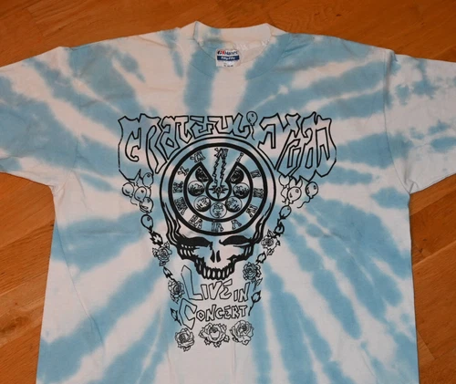 GRATEFUL DEAD rare concert tour tie-dye tee t-shi 1990s vintage concert t-shirt, vintage, size XL, single stitch, B+ condition