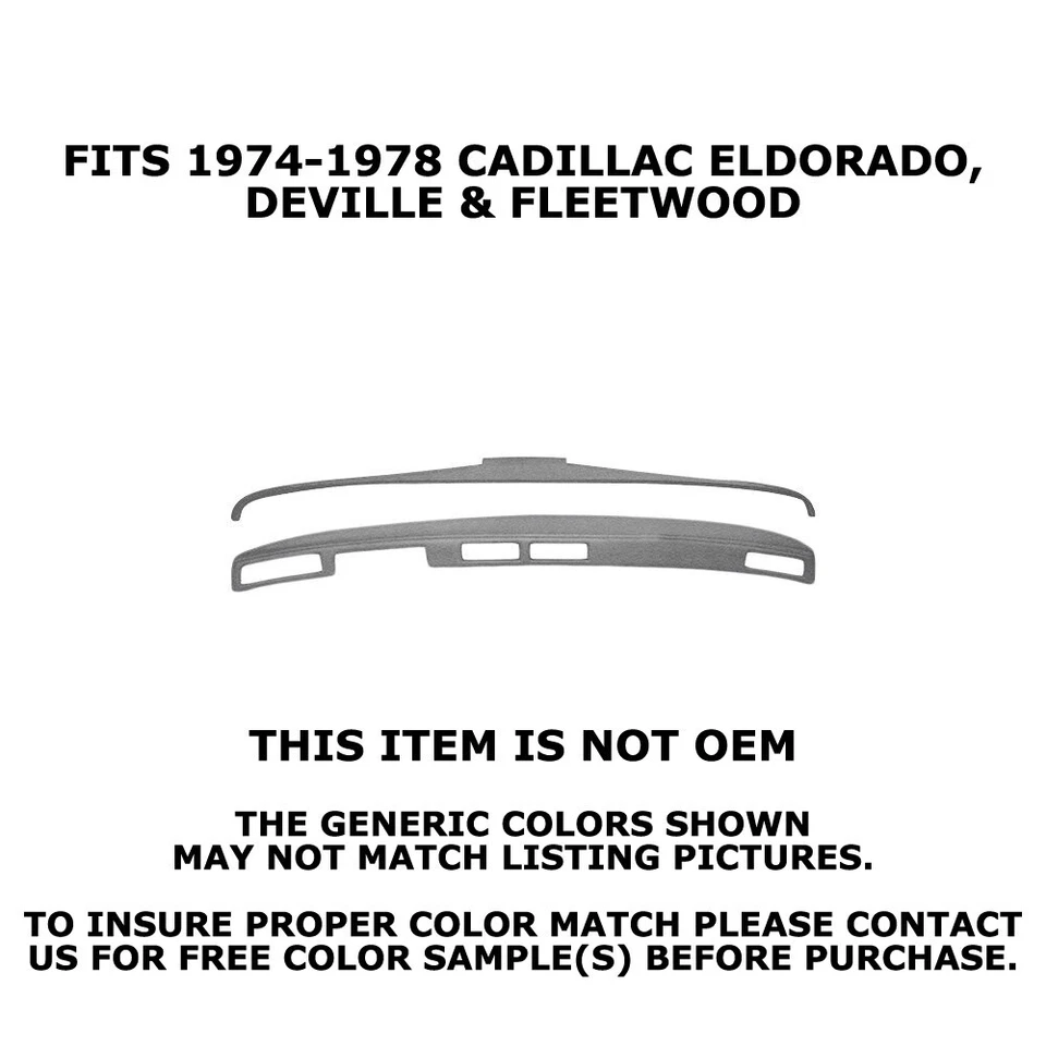 Coverlay 18-304C for 1974-1978 Cadillac Eldorado Taupe Gray Dash Cover Combo Kit - Image 2 of 4