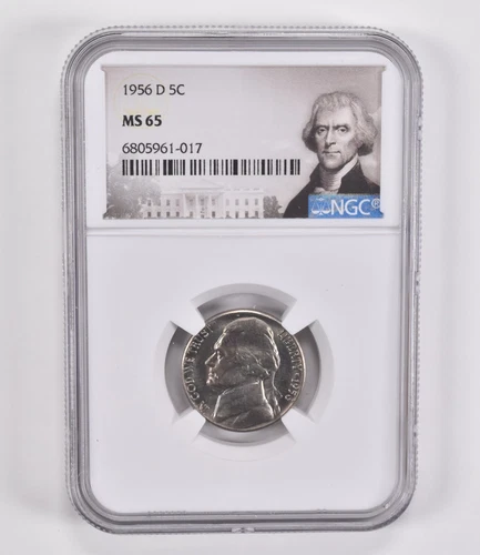 MS65 1956-D Jefferson Nickel NGC Special Label