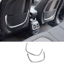 Ajuste para BMW X2 F39 2018-2021 mate plateado asiento trasero red bolsillo marco cubierta embellecedor