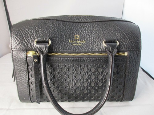 Kate Spade Perri Lane burbujas Ny Negro Cuero Bolso Bandolero DELANEY bolso  | eBay