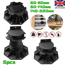 5x Adjustable Decking Pedestal Riser Bearing Support Kits 60-80/60-140/140-220mm
