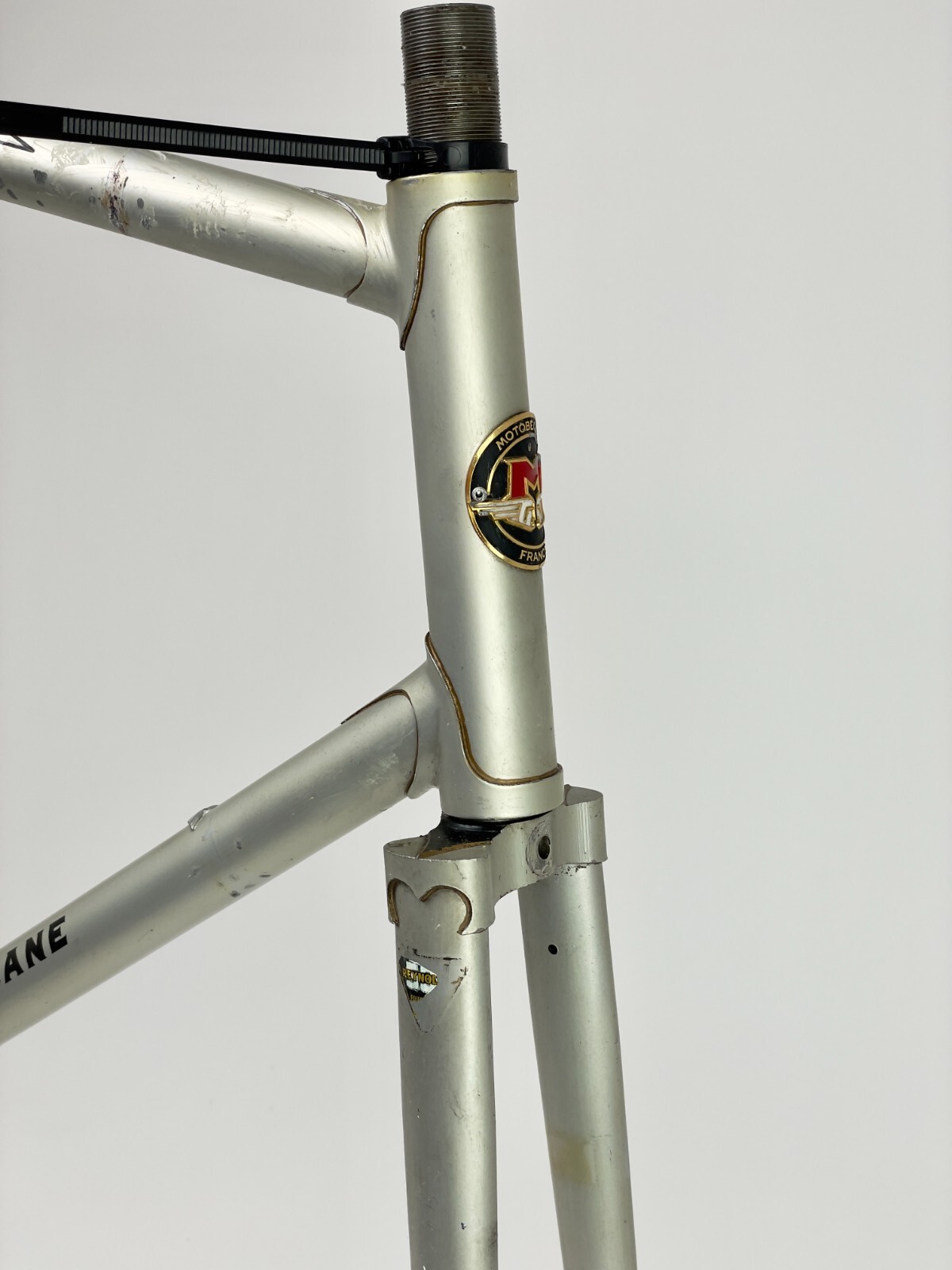 Silver Motobecane Le Champion Steel Bicycle Frameset Reynold Tubing