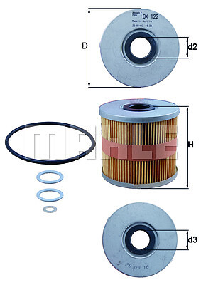 Knecht Ox 122D oil filter for Audi