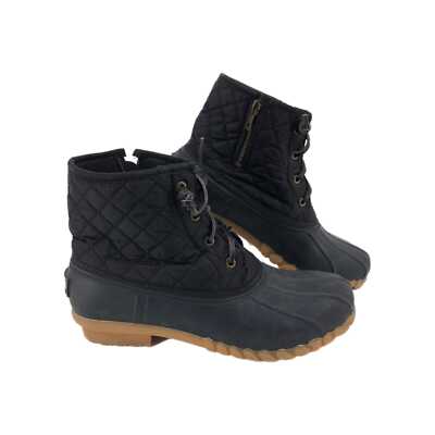 Nautica Black & Blue Lace Up Winter & Rain Boots | For All  display picture 3
