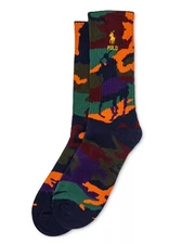 Polo Ralph Lauren Camo Graphic Polo Pony Player Crew Socks Men Size 13-16 ( XL )