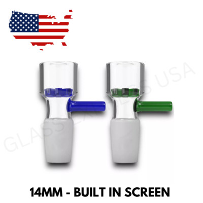14mm Glass Bowl Slide Male Hookah Water Pipe HONEYCOMB STAR 14 MM 2pc
