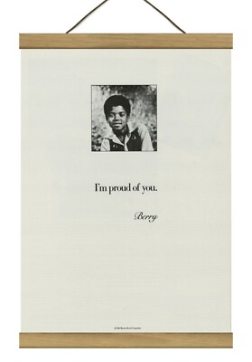 Michael Jackson/ Berry Gordy Jr. Original Promo Ad, Mounted w/Magnetic Frame!