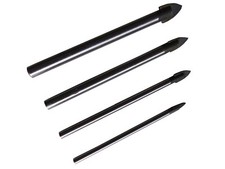 Glasbohrer Set 3 - 8 mm 4-tlg.  Keramikbohrer Fliesenbohrer