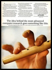 1968 UNIVAC All Fluidic Peripheral Device Systems Wooden Flute Vintage Print Ad