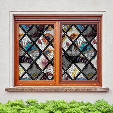 3D Graffiti Debris A216 Window Film Print Sticker Cling Stained Glass UV Zoe