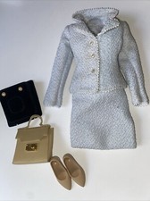 Princess Diana Outfit~Franklin Mint~Chanel Blue Suit~Jewelry~Shoes~Purse