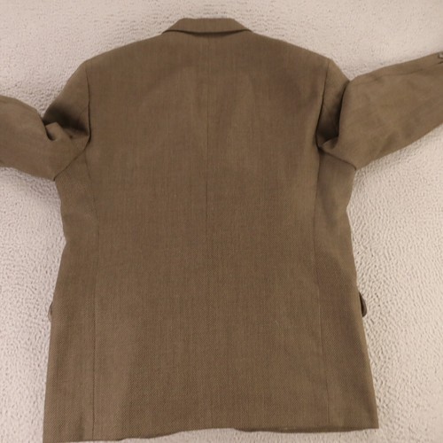 VTG Tweed Jacket L Brown 100% Wool Blazer Sport Coat Made in USA 44R - Picture 8 of 14