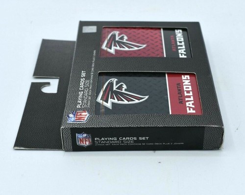 Atlanta Falcons NFL Playing Cards 2 Decks Football Standard Size with Jokers NEW - Picture 3 of 6
