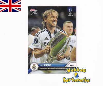 Luka Modric 2024 Topps NOW UCC 004 Base Real Madrid Champions League Super Cup