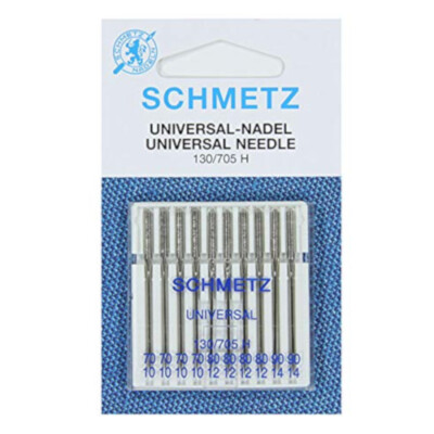 10 Universal SCHMETZ Maschinennadeln Nm: 3x 70, 3x 80, 2x90, 1x 100, 1x110 Flach
