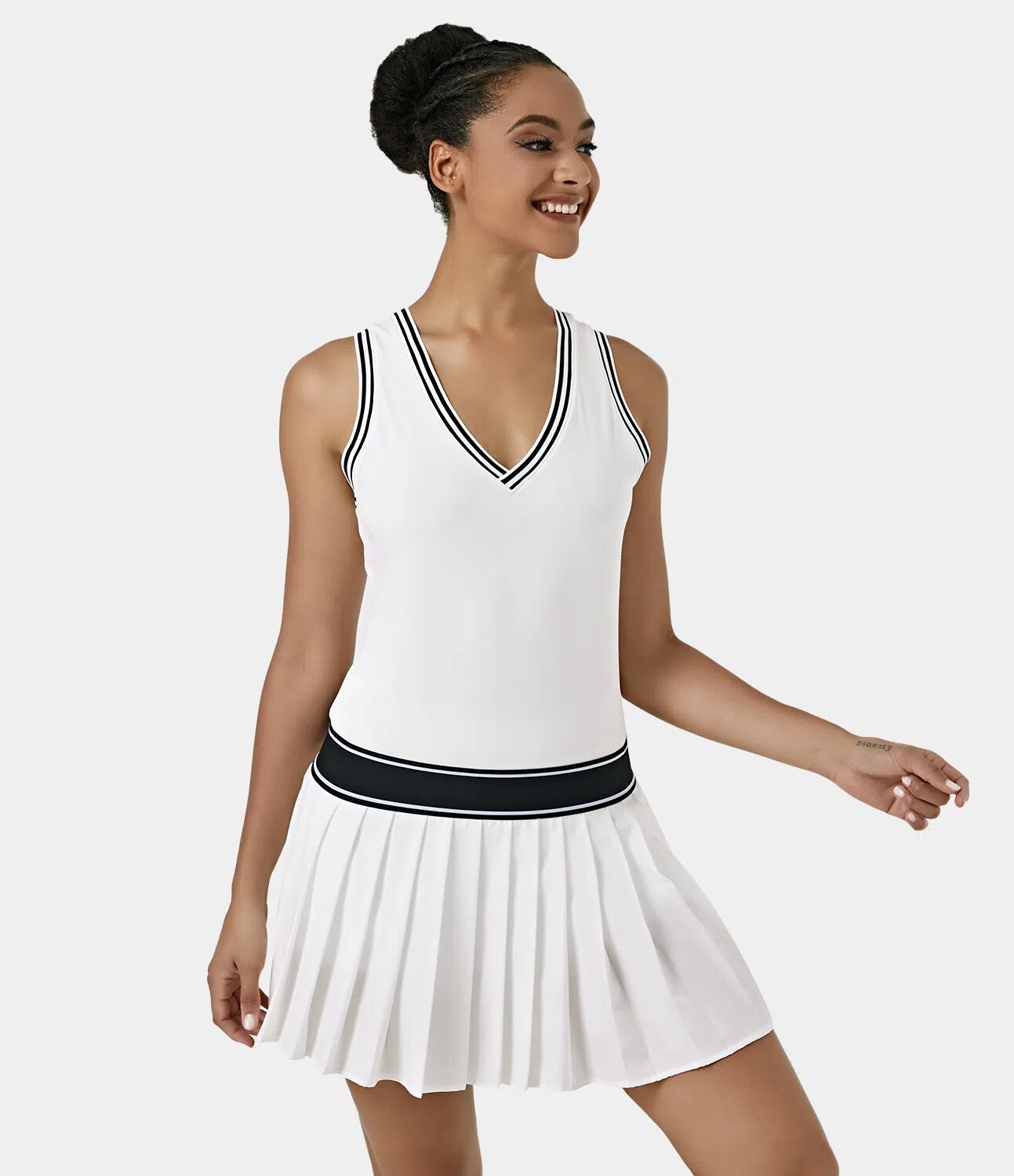 Halara Cloudful® V Neck (Tennis) Dress-Let's Move-No Liner Shorts - NWT -  Medium | eBay