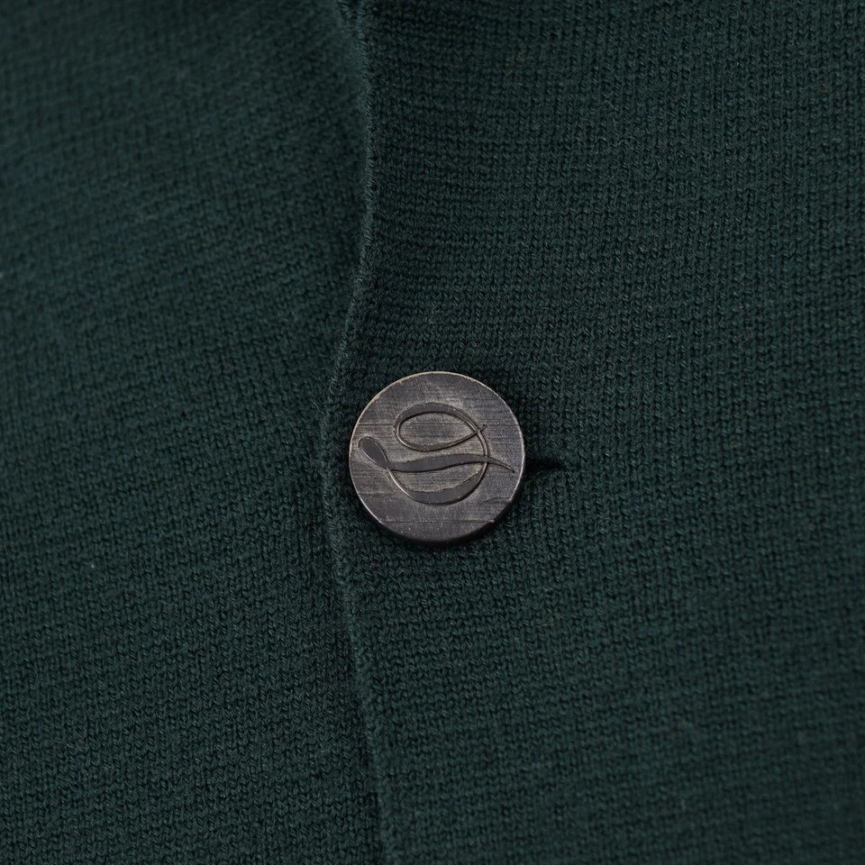 Cárdigan Suéter-Blazer Drumohr Verde Bosque Tejido Lana Merino L Nuevo con Etiquetas Foto 4 de 4