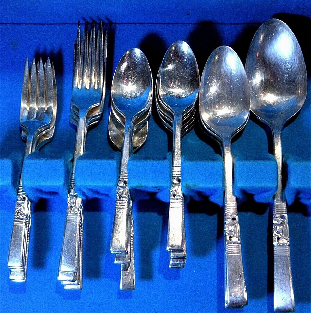 ONEIDA ヴィテージ　アンティーク Oneida Community Flatware Evening Star Silverplate 5-Piece