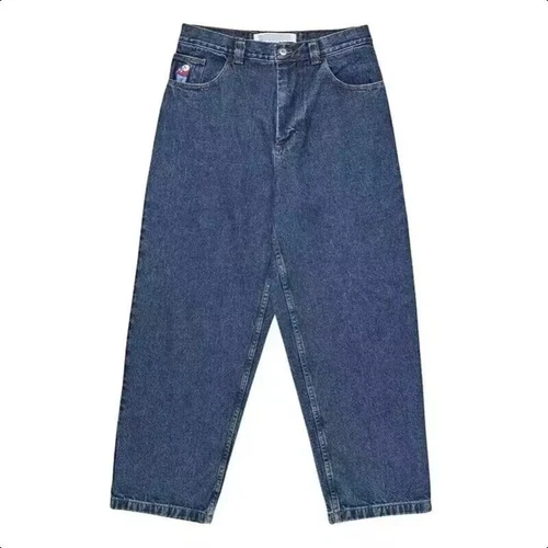 Ukskate Big Boy Jeans Dark Blue Wash Loose Fit Skate Denim Baggy Polar Skate - Picture 20 of 24