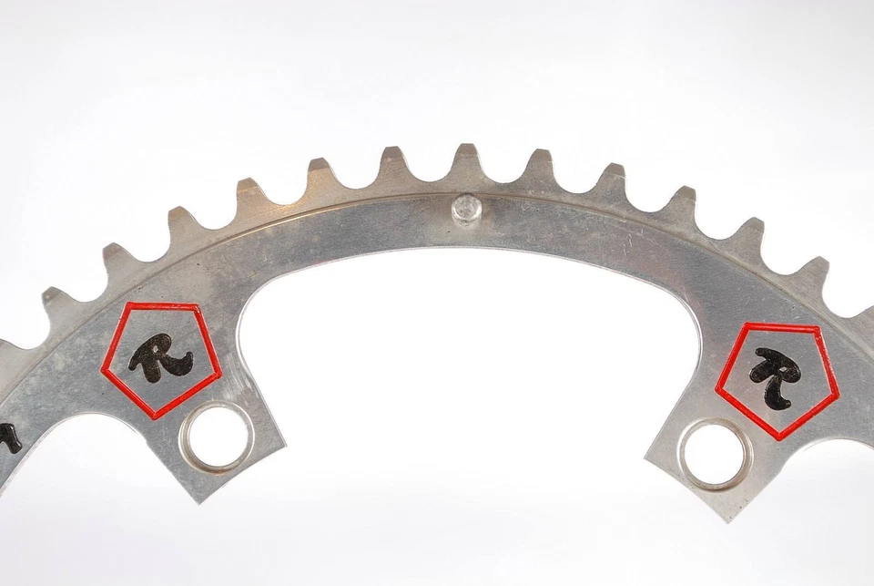 Винтажная велосипедная передняя звездочка Campagnolo с пантографом Rossin 53T 144BCD новая из старых запасов - Изображение 4 из 4